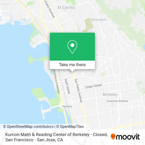 Kumon Math & Reading Center of Berkeley - Closed map