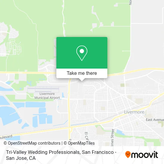 Tri-Valley Wedding Professionals map