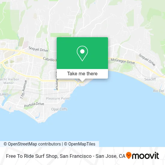 Free To Ride Surf Shop map