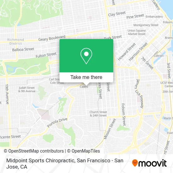 Midpoint Sports Chiropractic map
