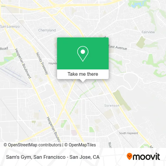 Sam's Gym map