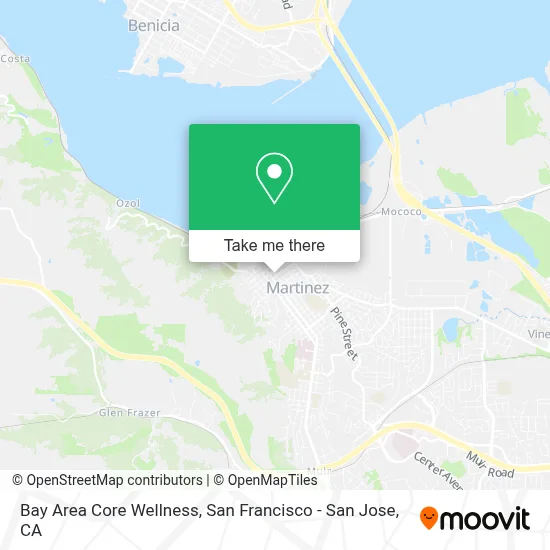 Bay Area Core Wellness map