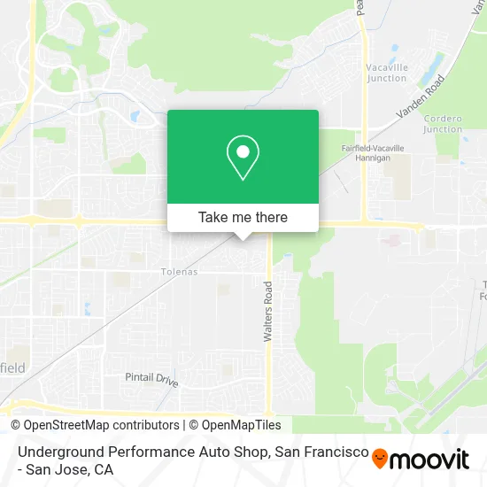 Underground Performance Auto Shop map