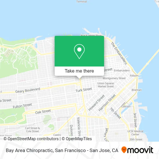 Bay Area Chiropractic map