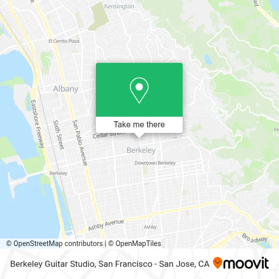 Berkeley Guitar Studio map