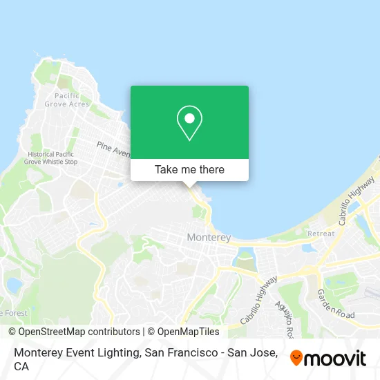 Monterey Event Lighting map