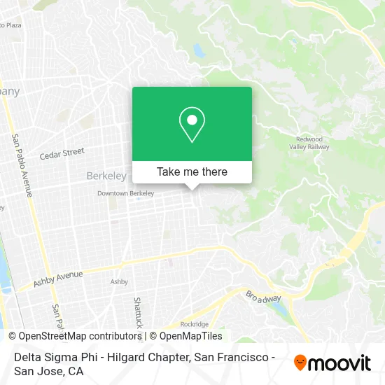 Delta Sigma Phi - Hilgard Chapter map