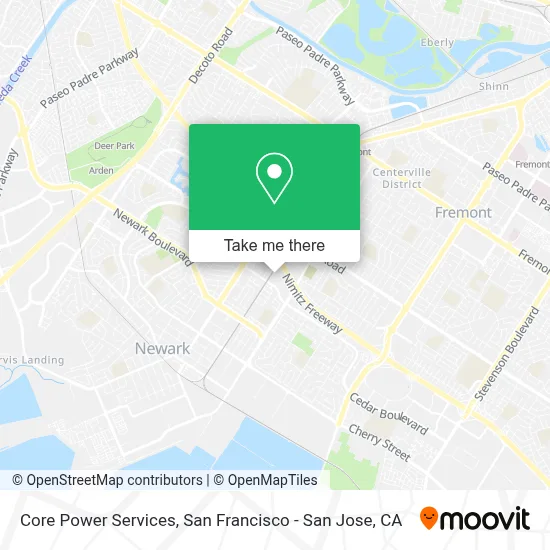 Core Power Services map