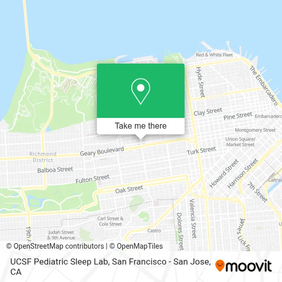 UCSF Pediatric Sleep Lab map