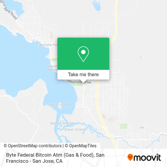 Byte Federal Bitcoin Atm (Gas & Food) map