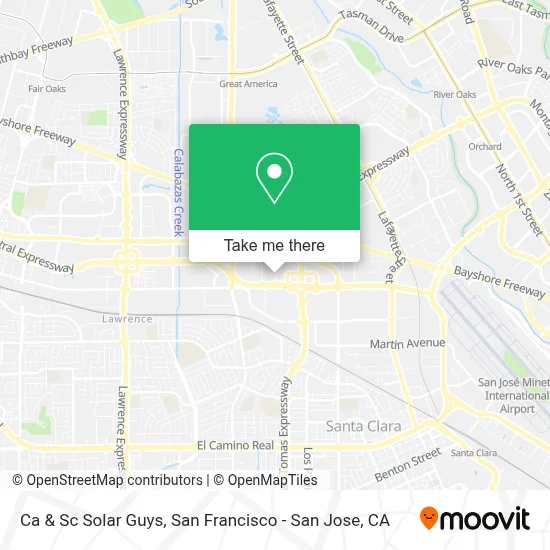 Ca & Sc Solar Guys map