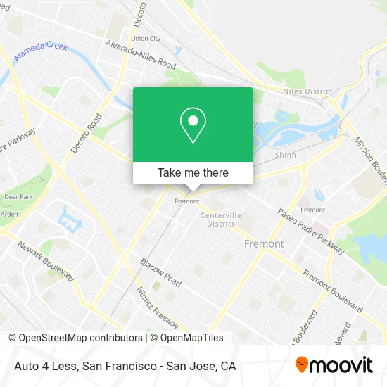 Auto 4 Less map