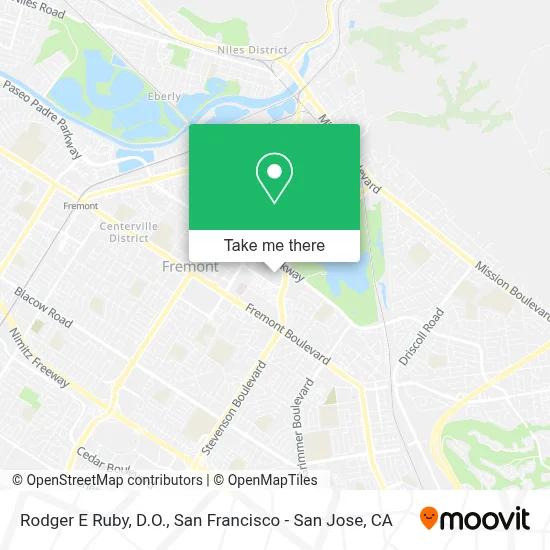 Rodger E Ruby, D.O. map