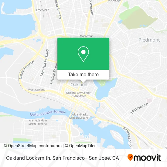 Oakland Locksmith map