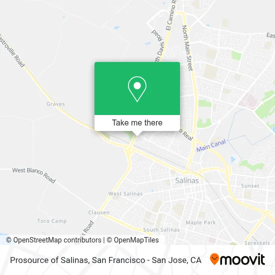 Prosource of Salinas map