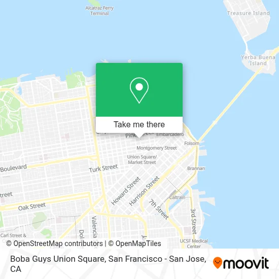 Boba Guys Union Square map