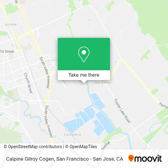 Calpine Gilroy Cogen map
