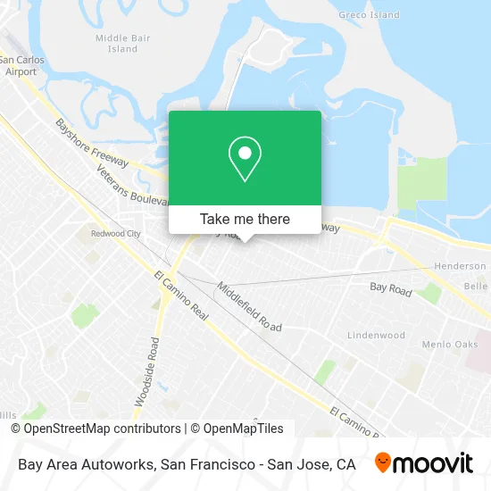 Bay Area Autoworks map