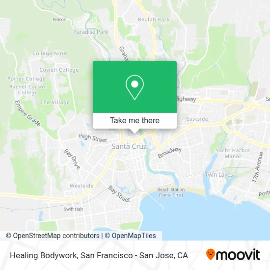 Healing Bodywork map