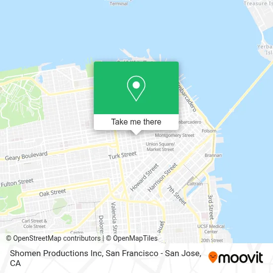 Shomen Productions Inc map