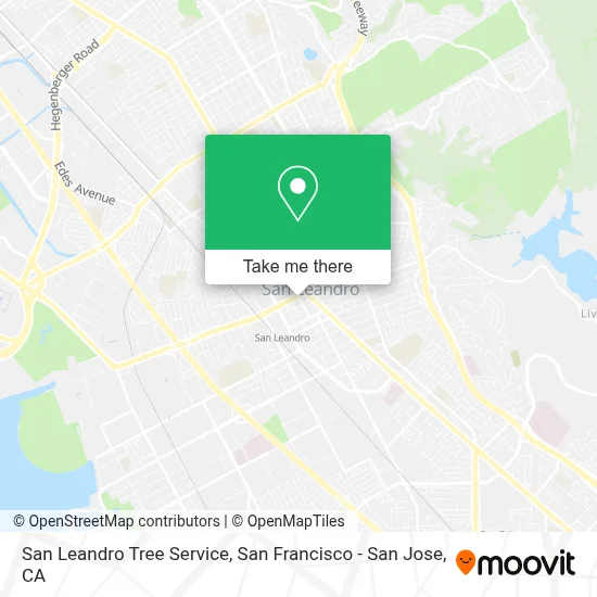 San Leandro Tree Service map