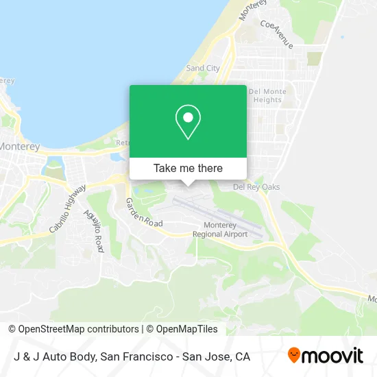 J & J Auto Body map