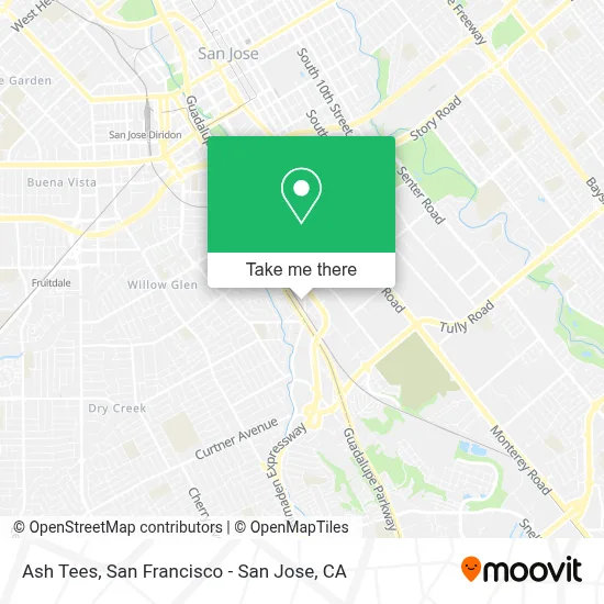 Ash Tees map