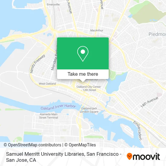 Samuel Merritt University Libraries map