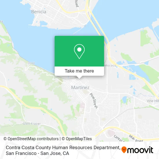 Contra Costa County Human Resources Department map