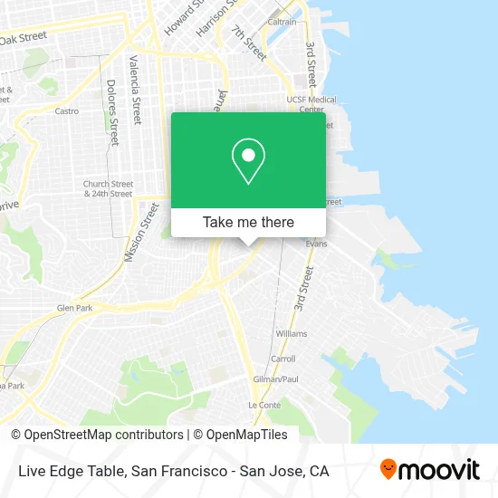 Live Edge Table map