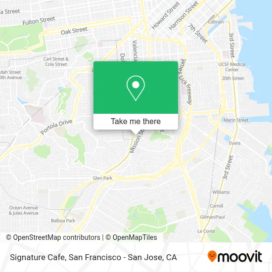 Signature Cafe map