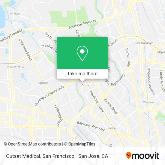 Outset Medical map