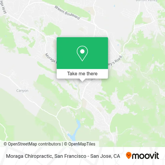 Moraga Chiropractic map