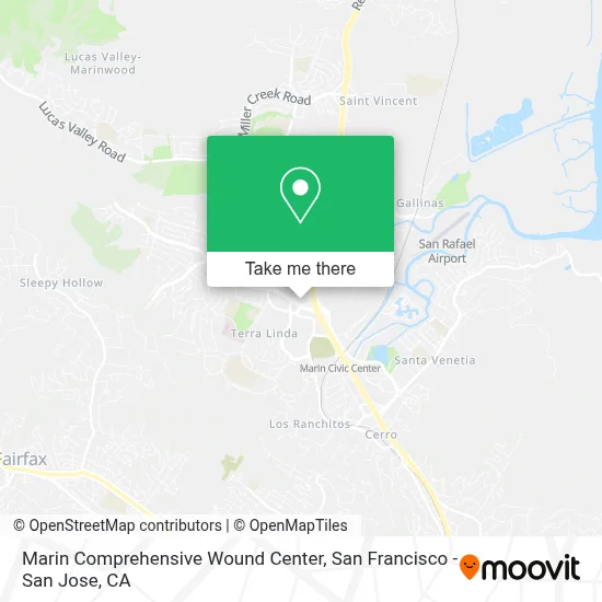 Marin Comprehensive Wound Center map