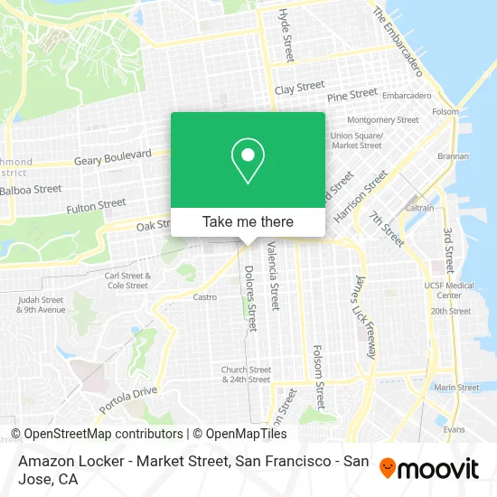 Amazon Locker - Market Street map