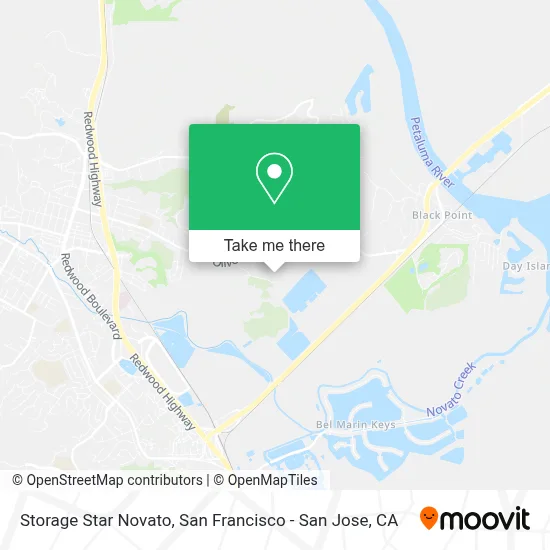 Storage Star Novato map