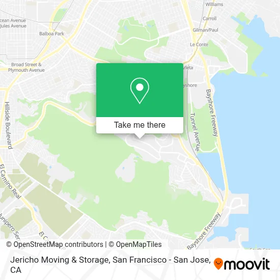 Jericho Moving & Storage map