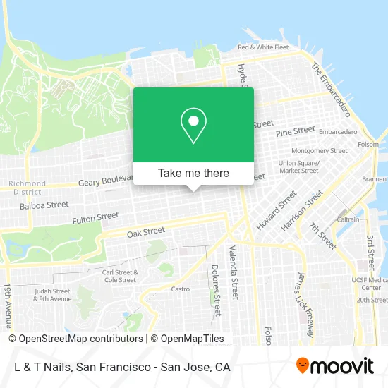 L & T Nails map