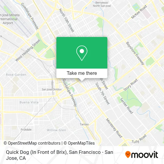 Quick Dog (In Front of Brix) map