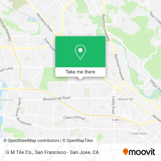 G M Tile Co. map