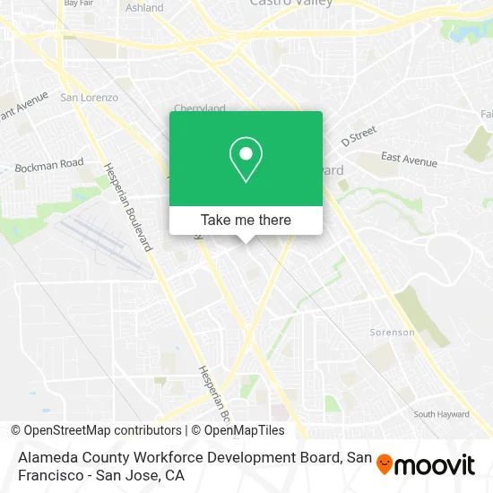 Alameda County Workforce Development Board map