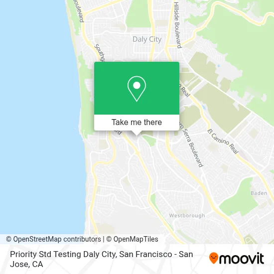 Priority Std Testing Daly City map