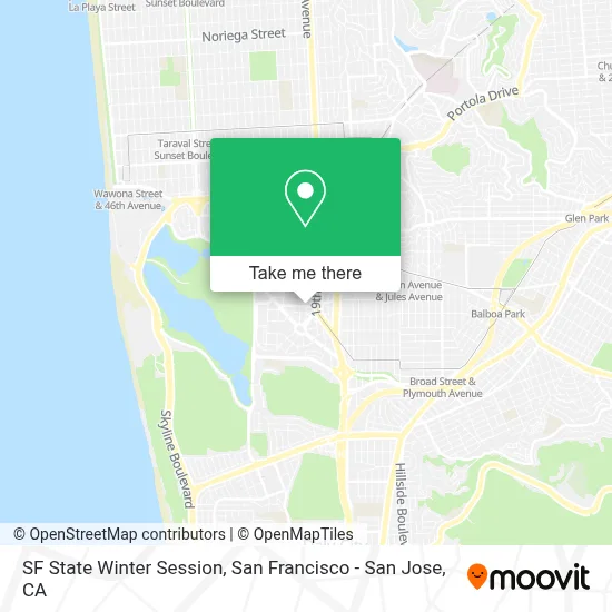 SF State Winter Session map
