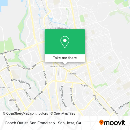 Coach Outlet map