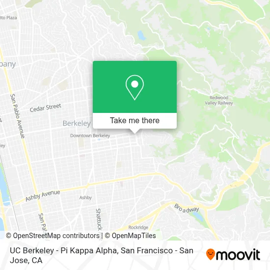 UC Berkeley - Pi Kappa Alpha map