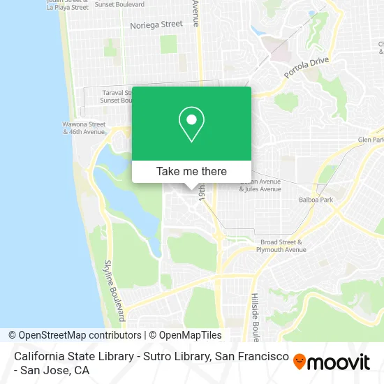 California State Library - Sutro Library map