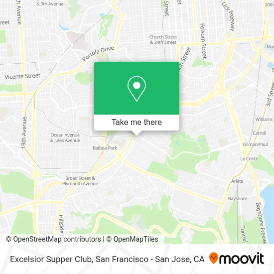 Excelsior Supper Club map