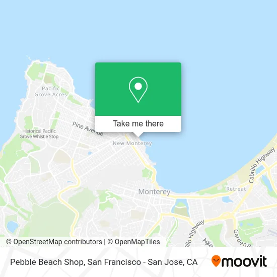 Pebble Beach Shop map