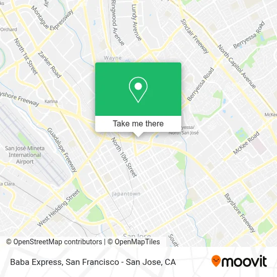 Baba Express map