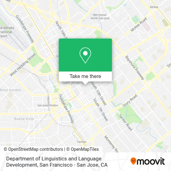 Department of Linguistics and Language Development map